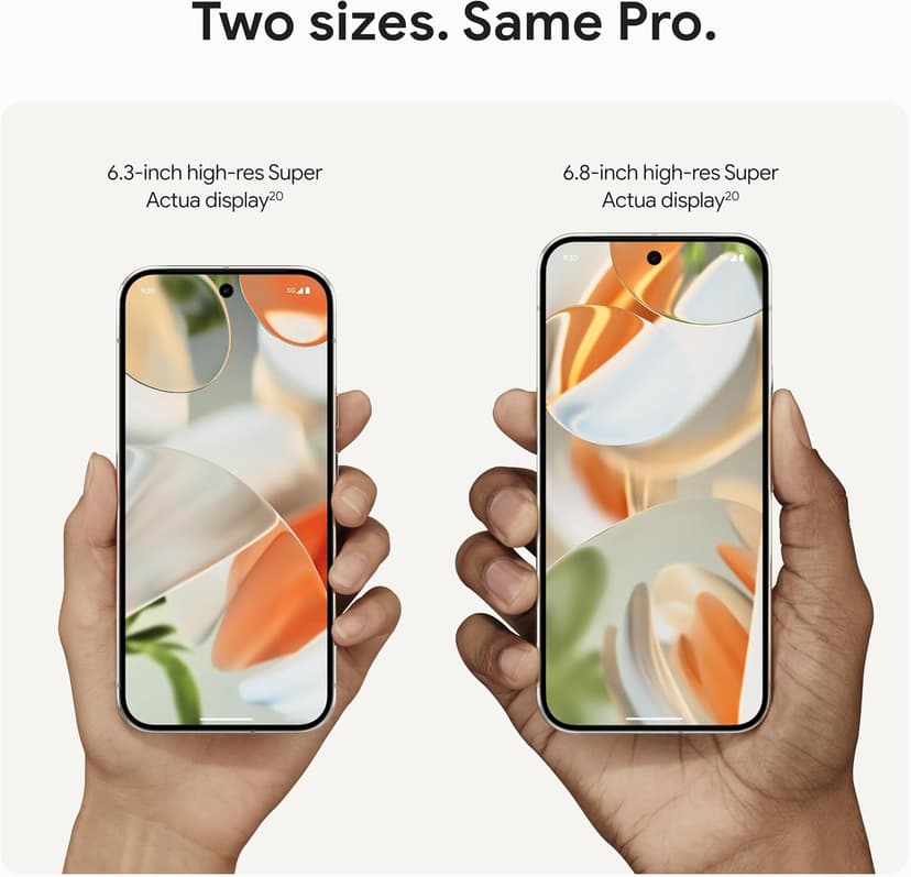 Google Pixel 9 Pro - Unlocked Android Smartphone with Gemini, Triple Rear Camera System, 24-Hour Battery, and 6.3" Super Actua Display - Obsidian - 128 GB