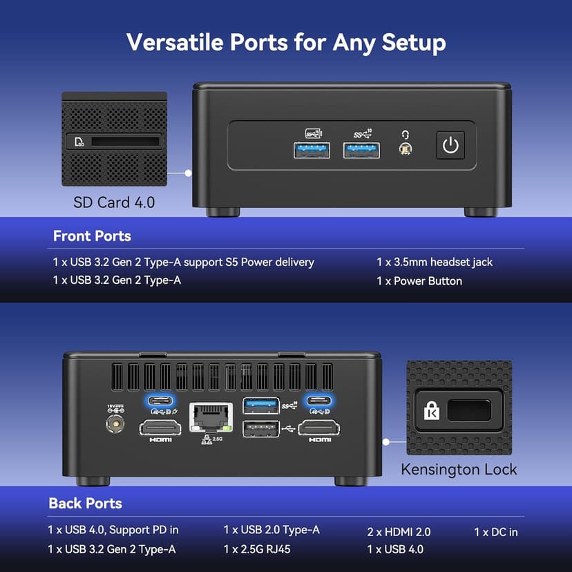 GEEKOM IT15 Mini PC, The Most Powerful with 15th Gen Intel Ultra 5 225H, 32GB DDR5 1TB NVMe SSD, Intel Arc 130T GPU (83 Tops), WiFi 7, 8K Quad Display, Win 11 Pro, SD Slot, Creators/Developers/Office