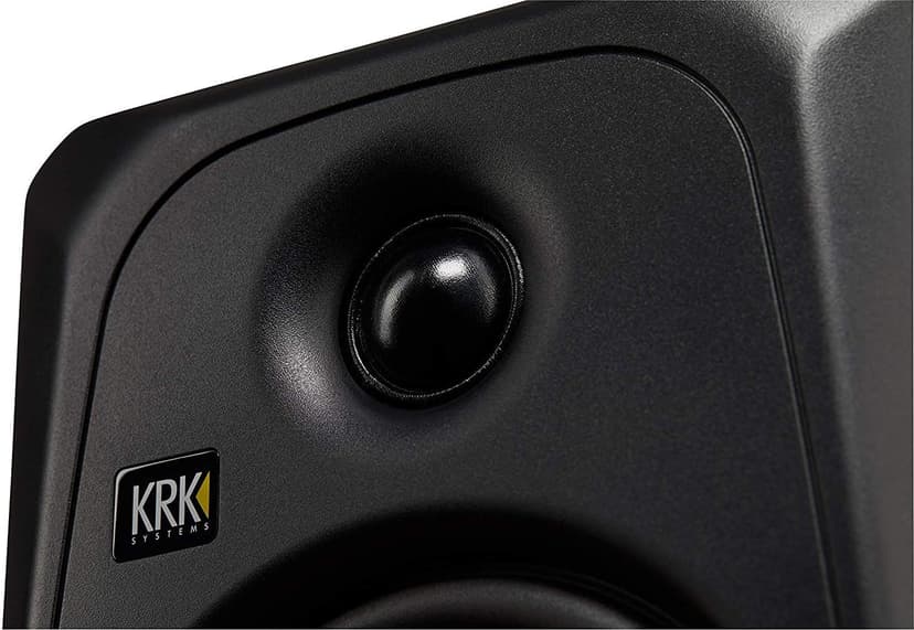 KRK Classic 5 Professional Bi-Amp 5" Powered Studio Monitor (2 Speakers) Pair of XLR Cable + Gravity Phone Holder, Black M