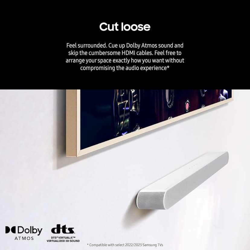 SAMSUNG S61D 5.0ch Soundbar w/Wireless Dolby Atmos Audio, All-in-One Design, Q-Symphony, SpaceFit Sound Pro, Adaptive Sound, Game Mode Pro with Alexa Built-in, HW-S61D/ZA