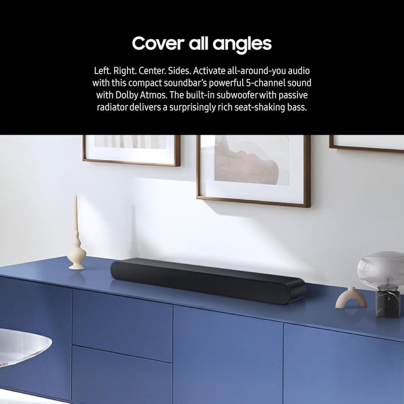 SAMSUNG S60D 5.0ch Soundbar w/Wireless Dolby Atmos Audio, All-in-One Design, Q-Symphony, SpaceFit Sound Pro, Adaptive Sound, Game Mode Pro with Alexa Built-in, HW-S60D/ZA