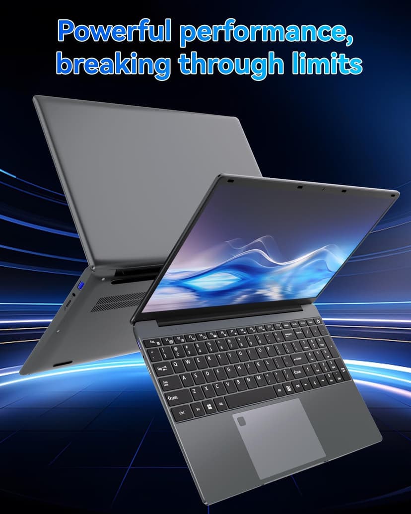 15.6 inch Laptop Computer,16GB RAM LPDDR4 512GB SDD Portable Laptop Computer Cerelon N5095 Processor FHD 1920 * 1080 Laptop PC with Touch ID, WiFi5, BT4.2, USB 3.0