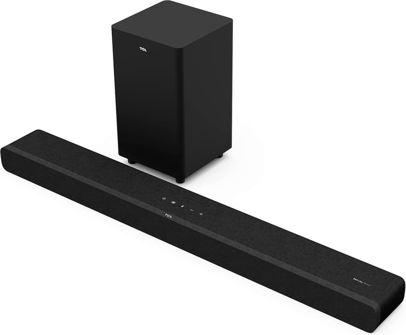 TCL 4K Alto 8 Plus 2.1.2 Channel Dolby Atmos Sound Bar with Wireless Subwoofer, Bluetooth – TS8212-NA, 39-inch, Black
