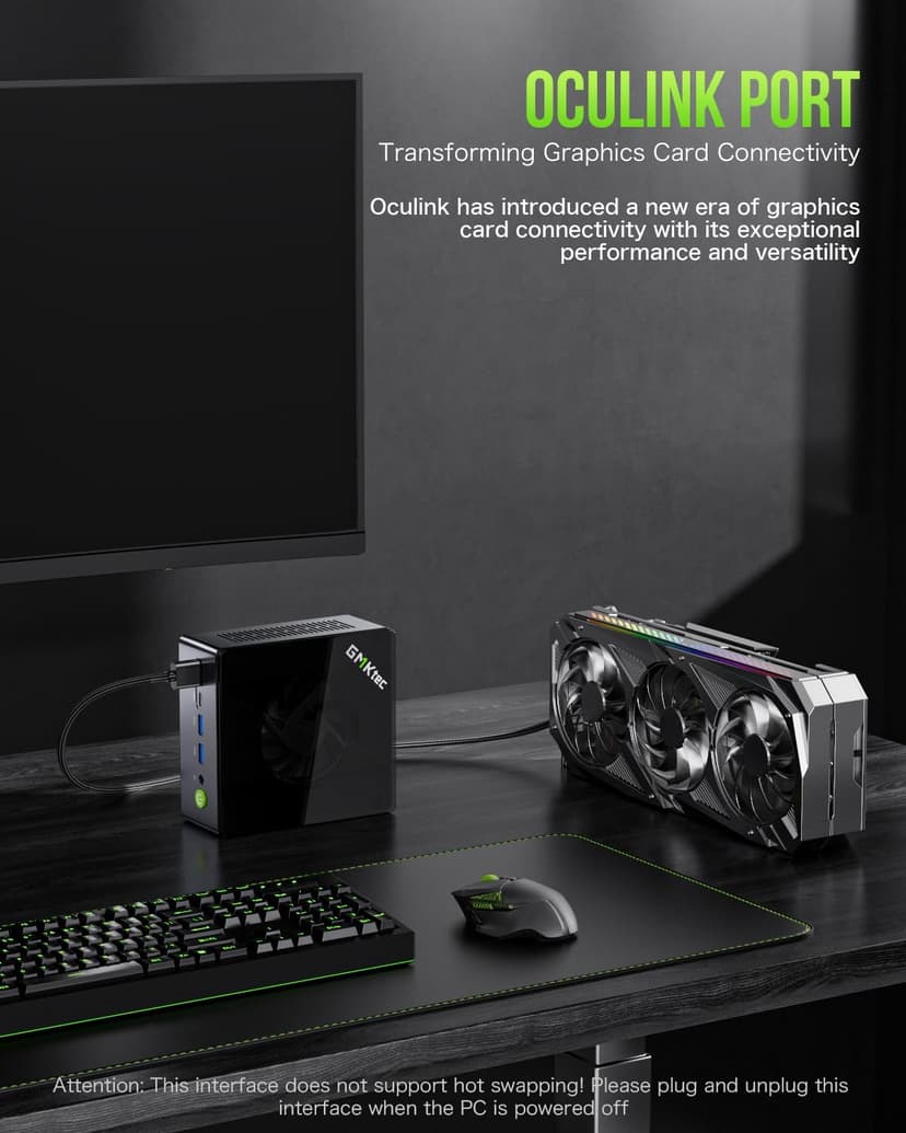 GMKtec Mini PC Gaming, M7 AMD Ryzen 7 PRO 6850H (8C/16T 4.70Ghz) Dual NIC LAN 2.5G Desktop Computer, 32GB DDR5 RAM + 512GB Hard Drive PCle SSD, Dual USB4, HDMI 2.1, USB-C