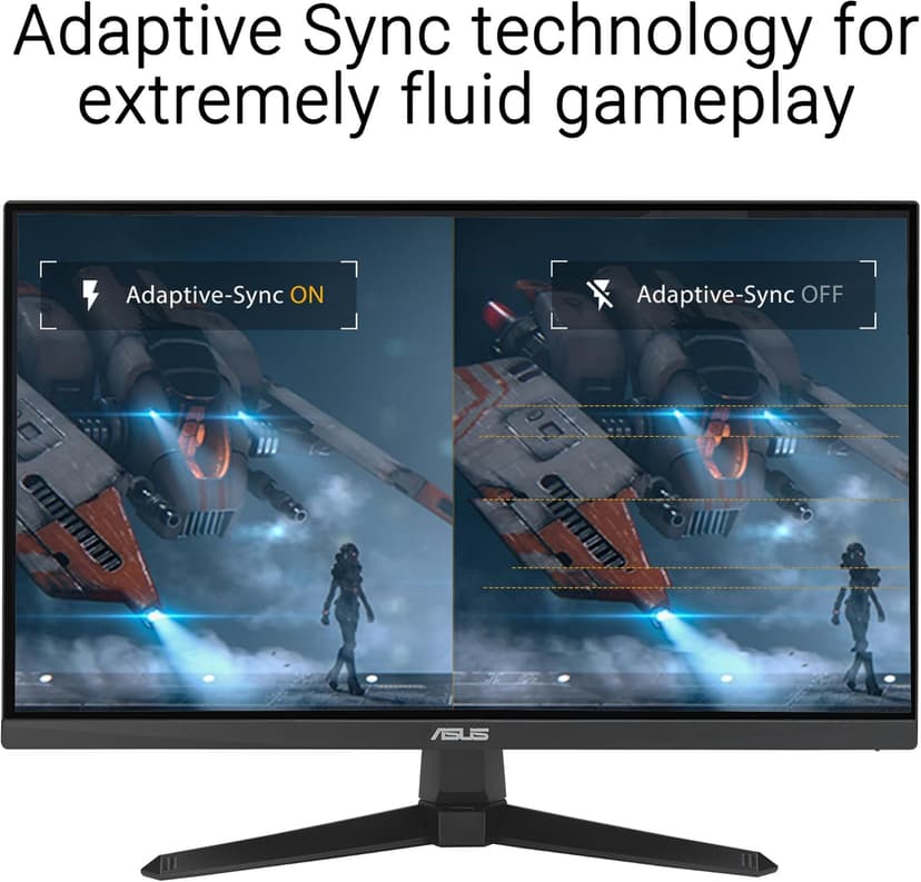 ASUS TUF Gaming 24” (23.8” viewable) 1080P Monitor (VG249QE5A) - Full HD, Overclock to 144Hz, IPS, Extreme Low Motion Blur Sync, 1ms, Speakers, Variable Overdrive, DisplayWidget Center, 3 yr Warranty