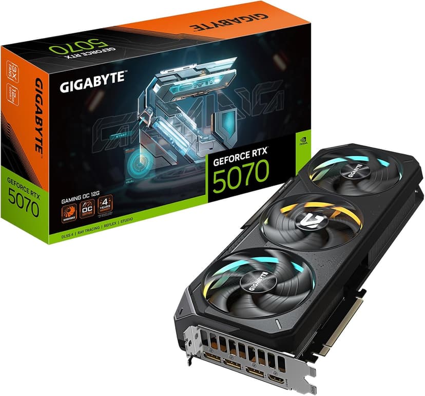 GIGABYTE GeForce RTX 5070 Gaming OC 12G Graphics Card, 12GB 192-bit GDDR7, PCIe 5.0, WINDFORCE Cooling System, GV-N5070GAMING OC-12GD Video Card
