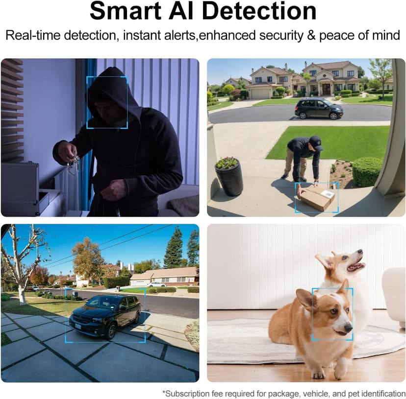 5&2.4Ghz Indoor Security Camera, 360° 3MP WiFi Cameras for Home Security, Home Security Camera, Baby/Pet Camera with Phone App, Motion/Sound Detection, Auto Tracking, 2-Way Audio, TF/Cloud Storage