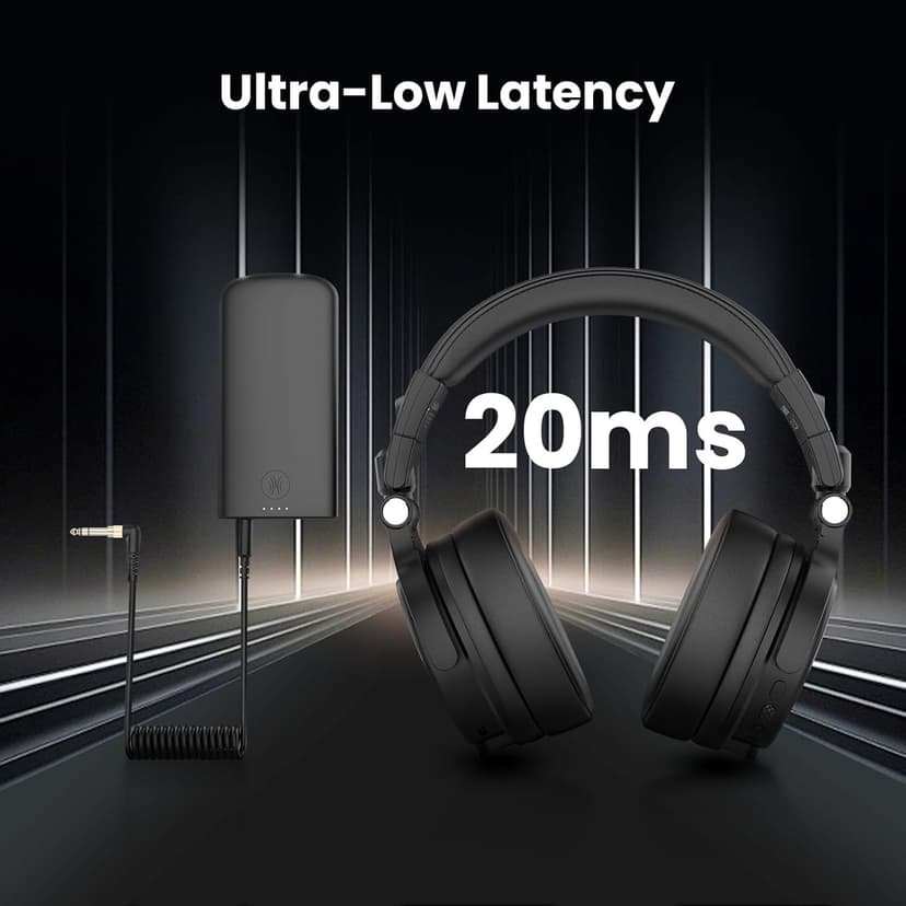 OneOdio Studio Max 1 Wireless Over-Ear DJ Headphones, 120H Playtime, Hi-Res/LDAC Audio, 20MS Low Latency, Dongle/Bluetooth/6.35mm/3.5mm Connection for Monitor Guitar Keyboard Podcast Recording