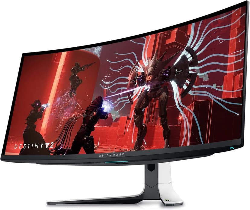 Alienware AW3423DW 34.18-inch Quantom Dot-OLED Curved Gaming Monitor, 3440x1440 Pixels at 175Hz, Lunar Light (Renewed)