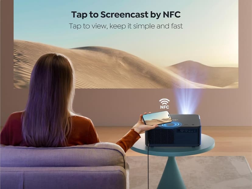 Projector 4K with Google TV, YABER K2s 1000 ANSI WiFi 6 Bluetooth Projector, Sound by JBL, Dolby Audio, Auto Focus & Keystone,Native 1080P 4K Supported Outdoor Movie Projector with Netflix 7000+ Apps