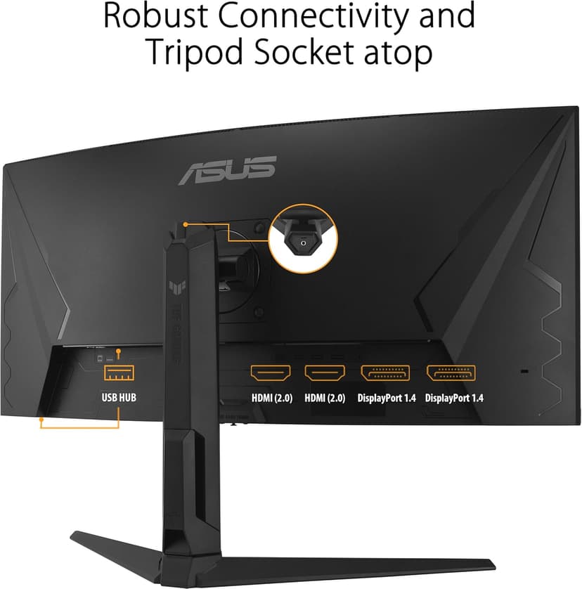 ASUS TUF Gaming 34” 1440P 1500R Curved Monitor (VG34VQL3A) - QHD (3440 x 1440), 180Hz, 1ms, Extreme Low Motion Blur, Freesync Premium Pro, 125% sRGB, DisplayHDR 400, Height Adjustable, 3 year warranty
