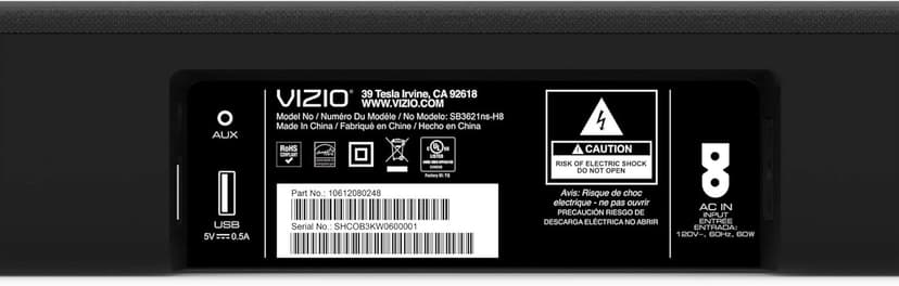 VIZIO Sound Bar for TV, 36” 2.1 Surround Sound System for TV with Wireless Subwoofer, Channel Home Theater Home Audio, SB3621ns-H8