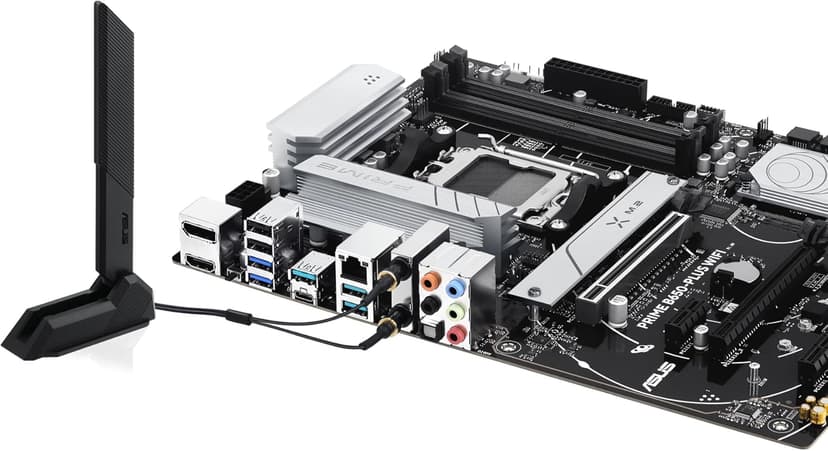 ASUS Prime B650-PLUS WiFi AMD B650 AM5 Ryzen™ Desktop 9000 8000 & 7000 ATX Motherboard, DDR5, PCIe 5.0 M.2, 2.5Gb LAN, WiFi 6E, HDMI™, SATA 6 Gbps, USB Type-C®, BIOS Flashback™, Thunderbolt™ 4 Header