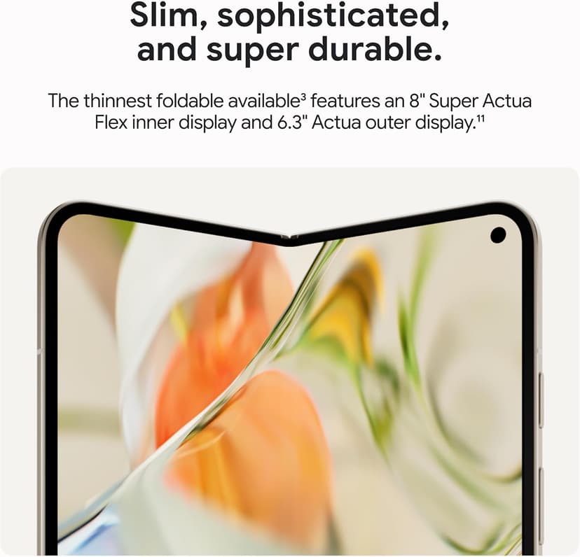 Google Pixel 9 Pro Fold - Unlocked Android Smartphone with Gemini - Advanced Triple Rear Camera System - Foldable Display - Hands-Free Video - Obsidian - 512 GB