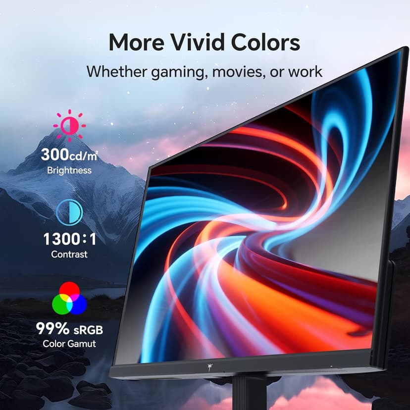 KTC 27 Inch QHD Computer Monitor 100Hz, Up to 120Hz, IPS Panel, 2K 1440P PC Gaming Monitor for Home Office, Adaptive-Sync Support, HDR10, Tilt Adjustable, H27D9