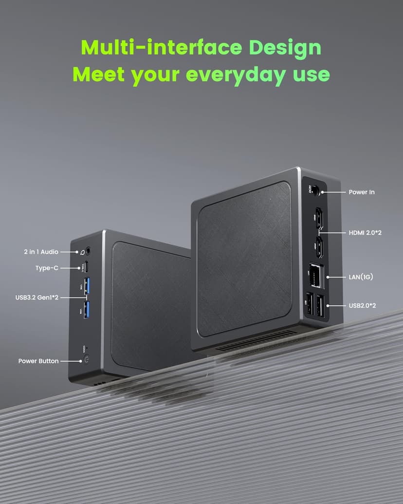 Mini PC,N100 B4 Mini Desktop Computer,16GB DDR4 RAM,512GB PCIE 3.0 SSD,Dual Display,1 RJ45 1G LAN,USBx4,Type-C, Wi-Fi5,BT4.2,for School PC, Office PC, Home Theater