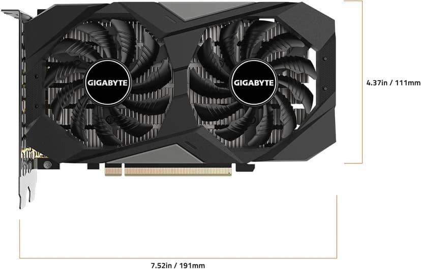 GIGABYTE GeForce RTX 3050 WINDFORCE OC V2 6G Graphics Card, 2X WINDFORCE Fans, 6GB GDDR6 96-bit GDDR6, GV-N3050WF2OCV2-6GD Graphics Card