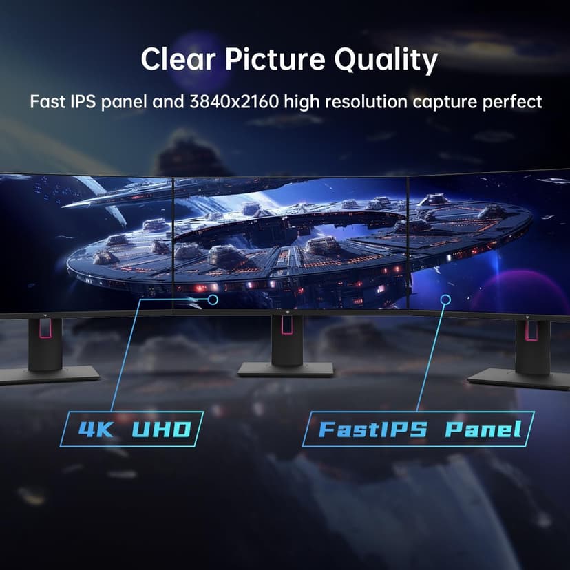 KTC 27 Inch 4K Gaming Monitor, UHD 160Hz/144Hz 1ms Fast IPS Monitor, Freesync/G-Sync, HDR400, 132% sRGB, HDMI DisplayPort, VESA, Tilt/Height/Pivot Adjustable, H27P22S