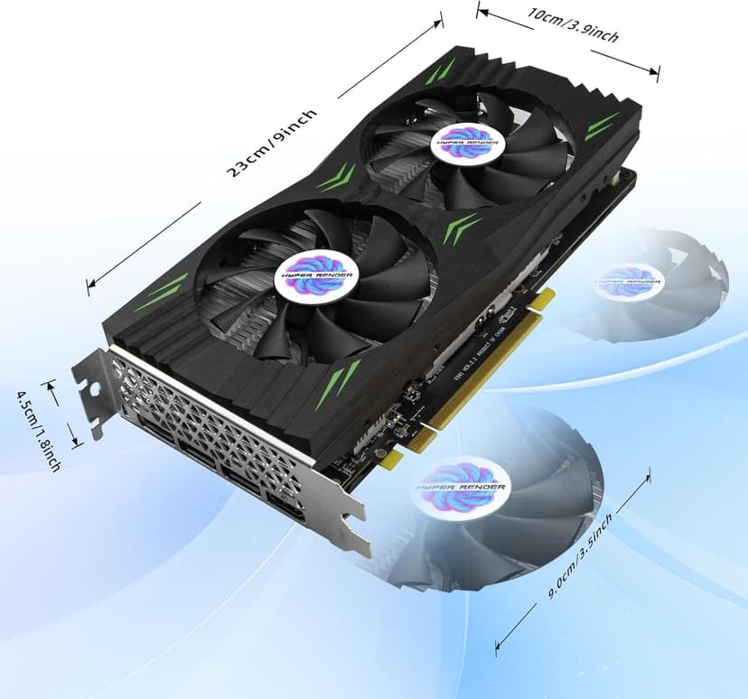 RX 580 Graphics Card 8GB 2048SP GDDR5 256 Bit PC Gaming Video Card 3*DP 1*HDMI PCI Express 3.0 with Freeze Fan Stop for Desktop Computer GPU for Gaming PC