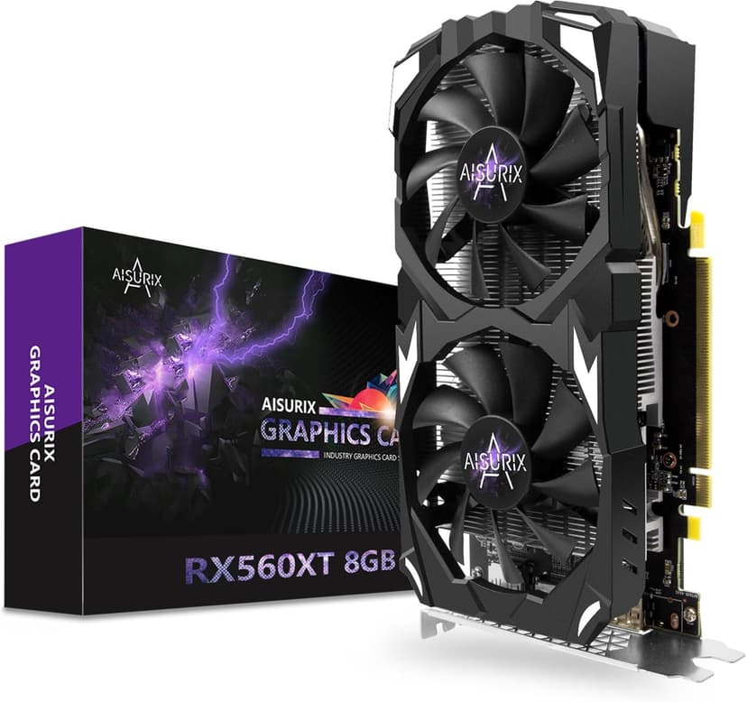 RX 560 XT 8GB GDDR5 Graphics Card,1792SP,128Bits, PC Gaming Video Card, Computer GPU, PCI Express x16 3.0 with Freeze Fan Stop for Desktop Computer Tarjeta Gráfica