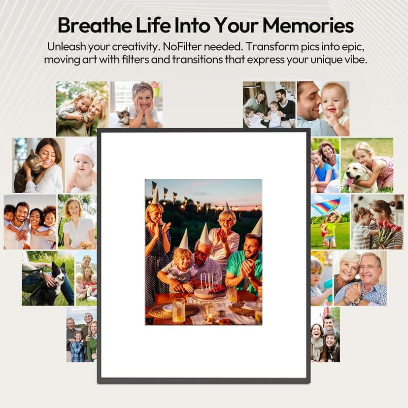 BOCT Music Frame Smart Speaker - with Lyrics Display,Hi-Fidelity Box Speaker,Creative Home Gift,Over 10000+ World Famous Paintings,Supports Spotify & Apple Music