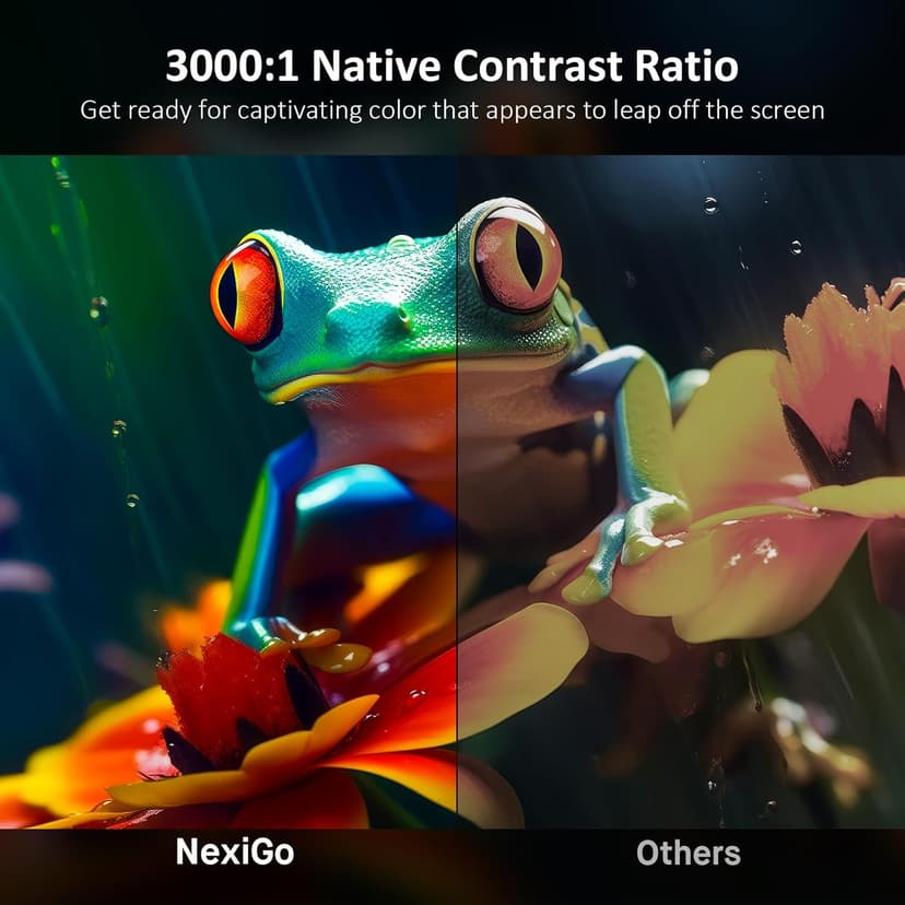 NexiGo Aurora Pro, Ultra Short Throw 4K Tri-Color Laser Projector, 2400 Lumens, Screen Adoption, Dynamic Laser Dimming, Dolby Vision & Atoms, HDR10, HLG, Active 3D, 60W Speakers, UST Laser TV