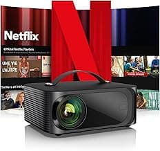 [Netflix-Licensed/Dolby Audio] Projector-4K with Wifi 6 and Bluetooth, ONOAYO 1000ANSI Native 1080P Built-in Netflix/YouTube/PrimeVideo, Electric Focus& 4D/4P Keystone Portable Smart Outdoor Projector