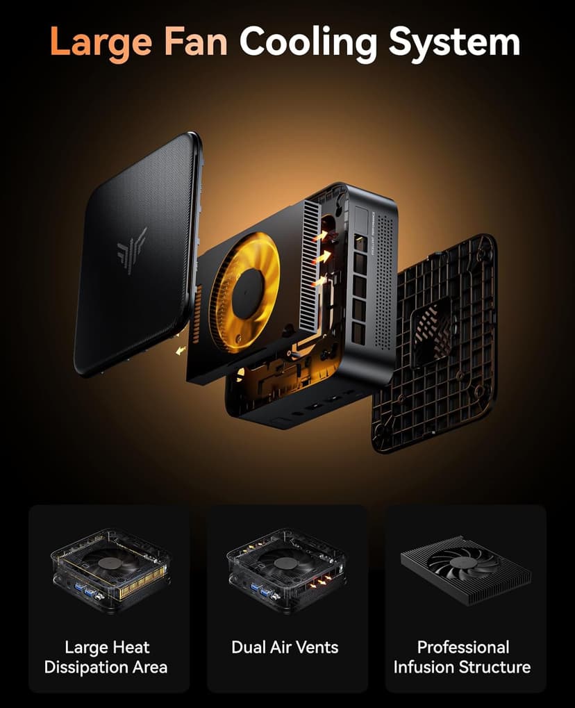 KAMRUI Mini PC with AMD Ryzen 7 PRO 5875U, 16GB DDR4 512GB M.2 SSD Mini Computer, Mini Gaming PC with USB Type-C, Desktop Computer Supports Triple 4K Display, WiFi 6, BT 5.2