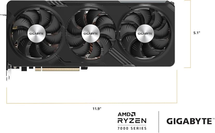 GIGABYTE Radeon RX 7800 XT Gaming OC 16G Graphics Card, 3X WINDFORCE Fans 16GB 256-bit GDDR6, GV-R78XTGAMING OC-16GD Video Card