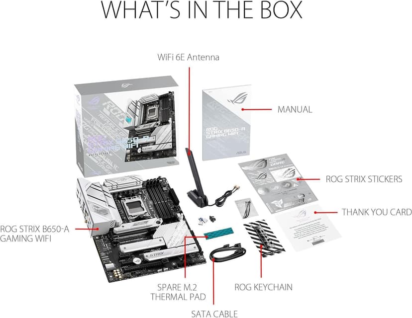 Micro Center CPU Motherboard Kit AMD Ryzen 7 7800X3D Unlocked Desktop Processor with ASUS ROG Strix B650-A Gaming WiFi 6E AM5 (LGA1718) Ryzen 7000 Gaming Motherboard