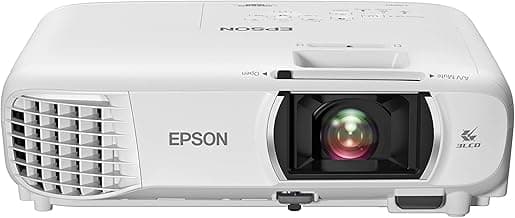 Epson Home Cinema 1080 3-chip 3LCD 1080p Projector, 3400 lumens Color and White Brightness, Streaming/Gaming/Home Theater, Built-in Speaker, 16,000:1 Contrast (Renewed)