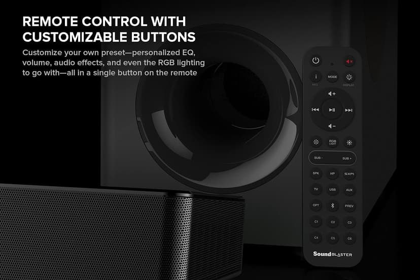 Creative Sound Blaster Katana V2 RGB True 5.1 Multi-Channel Gaming Soundbar with Subwoofer, ft. Tri-Amplified 5-Driver Design and Super X-Fi Technology, SXFI Battle Mode