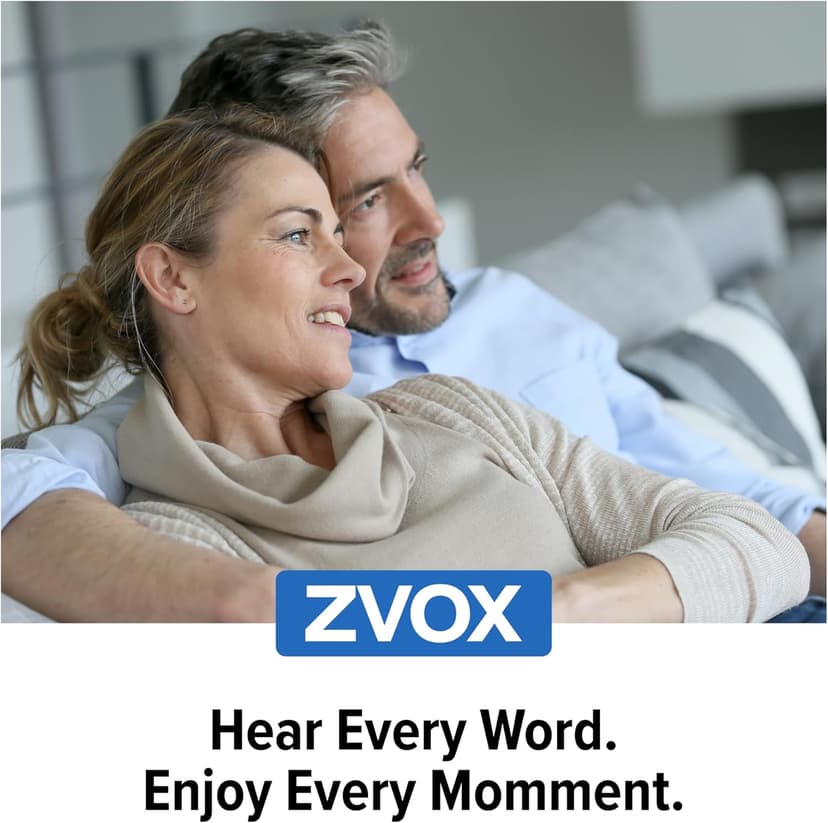 ZVOX Dialogue Clarifying Sound Bar - Patented Hearing Technology, AccuVoice TV Sound Bar with 12 Levels of Voice Boost, 17" Home Theater TV Speakers, Ideal for Smart TVs - AV157 Black