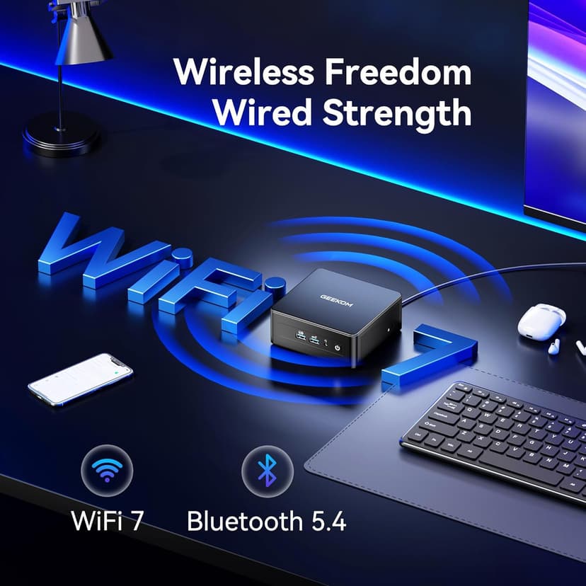 GEEKOM IT15 Mini PC, The Most Powerful with 15th Gen Intel Ultra 5 225H, 32GB DDR5 1TB NVMe SSD, Intel Arc 130T GPU (83 Tops), WiFi 7, 8K Quad Display, Win 11 Pro, SD Slot, Creators/Developers/Office