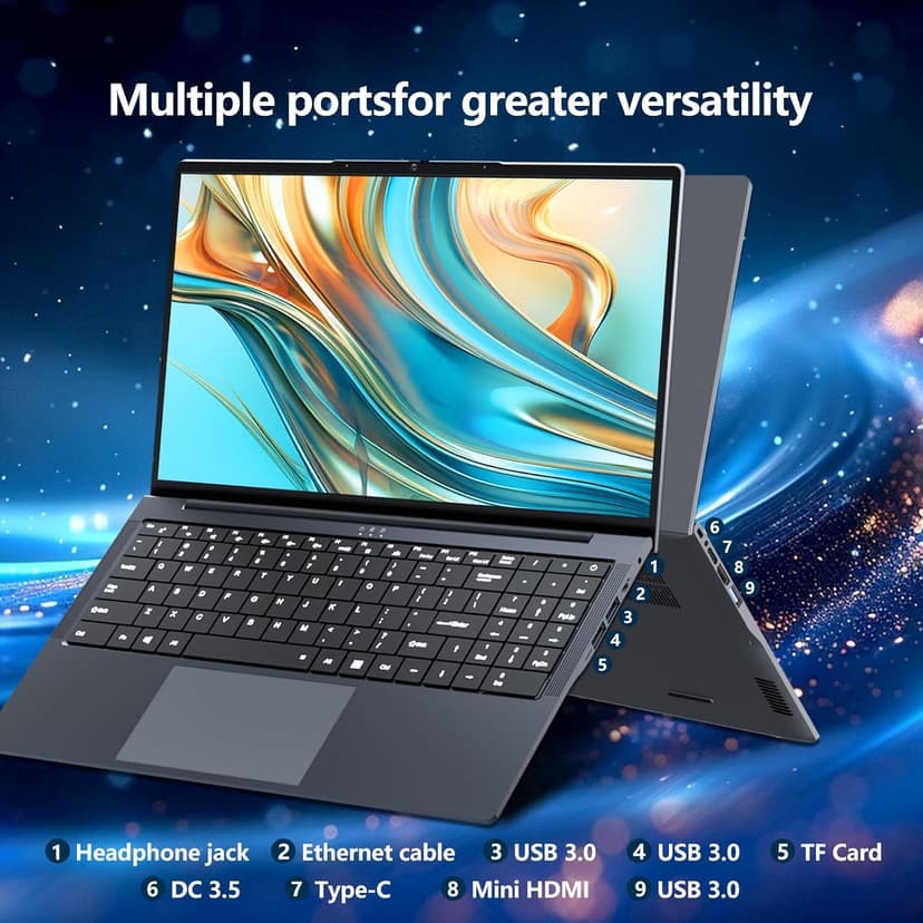 16 Inch Gaming Laptop, i5 Laptop up to 3.60GHZ, Laptops 1920 x 1200 HD Display, 16GB RAM 1TB SSD, WiFi5, Webcam, BT5.0, Mini HDMI, RJ45, Backlit Keyboard Laptops Computers,gaming computer,pc computers