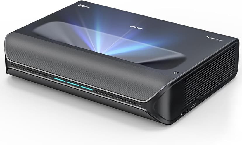 NexiGo Aurora Pro, Ultra Short Throw 4K Tri-Color Laser Projector, 2400 Lumens, Screen Adoption, Dynamic Laser Dimming, Dolby Vision & Atoms, HDR10, HLG, Active 3D, 60W Speakers, UST Laser TV