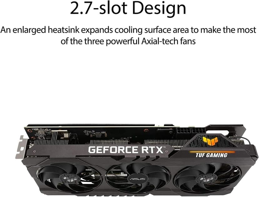 ASUS TUF Gaming NVIDIA GeForce RTX 3070 OC Edition Graphics Card- PCIe 4.0, 8GB GDDR6, HDMI 2.1, DisplayPort 1.4a, Dual Ball Fan Bearings