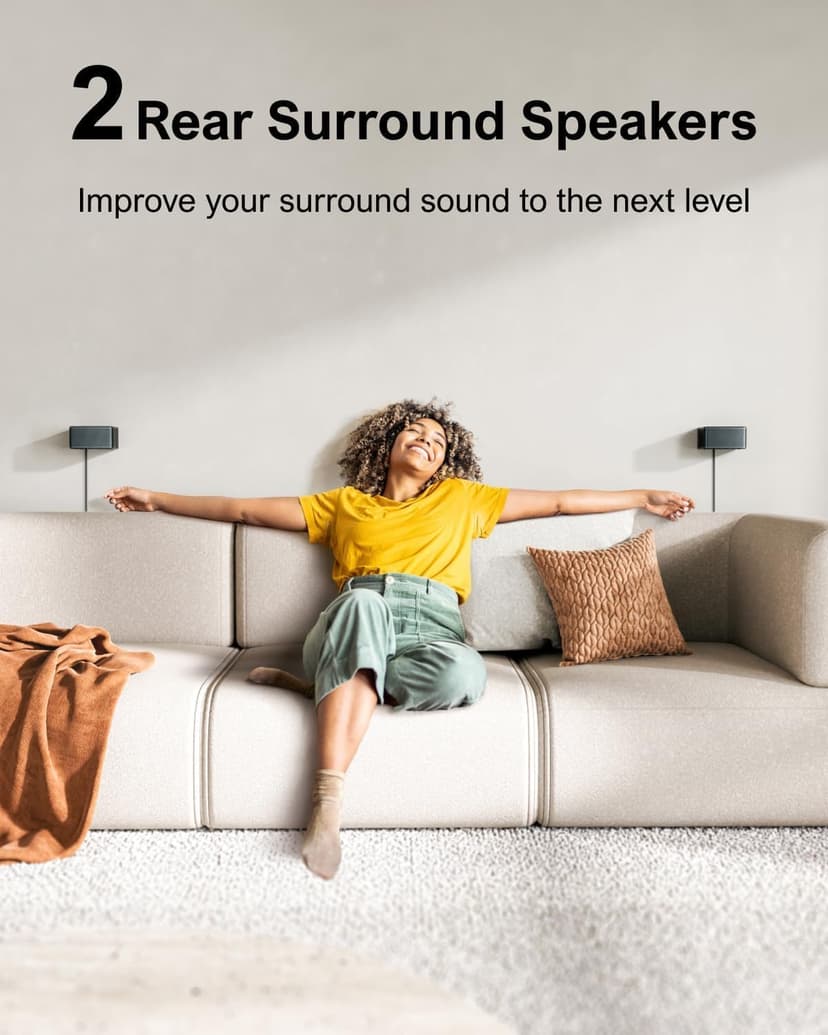 ULTIMEA 7.1 Sound Bars for TV, Virtual Surround Sound System, 410W Peak Power, App Control, Smart TV Soundbar with Wireless Subwoofer, 4 Wired Surround Speakers, Home Theater Sound System, 2025