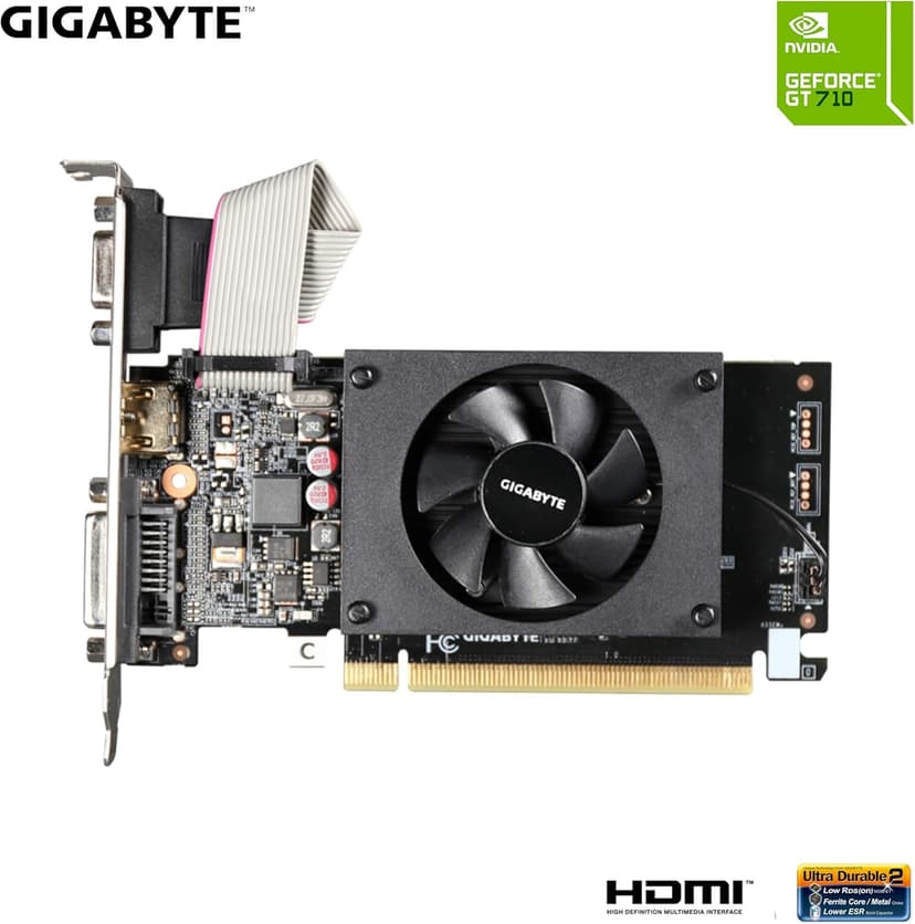 GIGABYTE 2GB RAM DDR3 SDRAM Video Graphics Cards GV-N710D3-2GL REV2.0