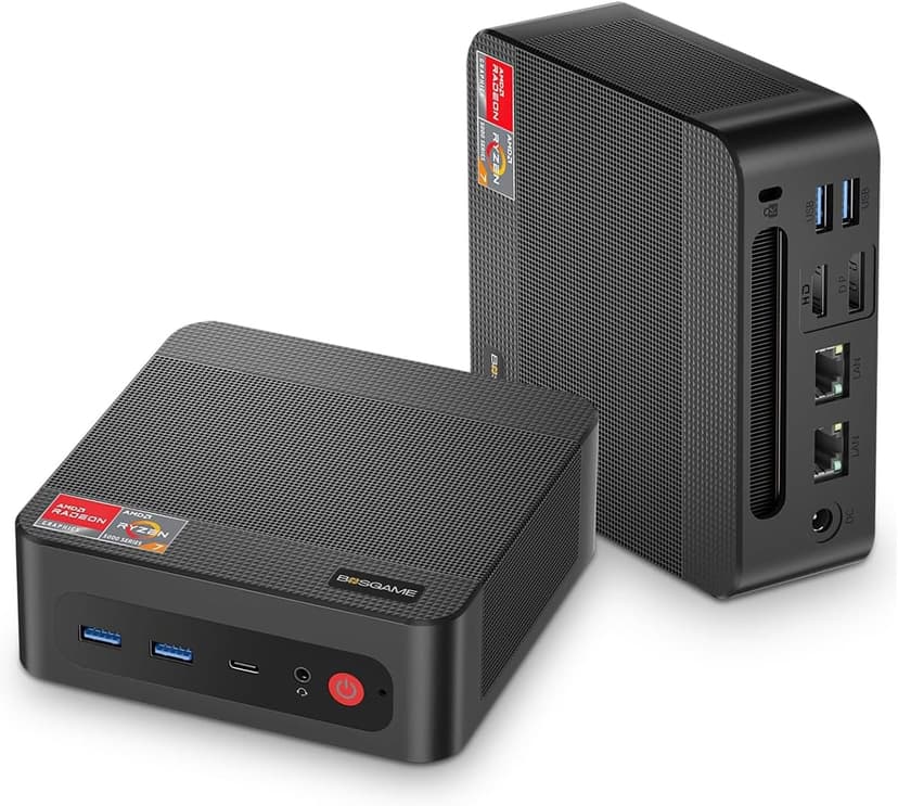 P4 Mini PC Desktop Computers, AMD Ryzen 7 5825U (up to 4.5GHz), 32GB DDR4, 1TB PCIe SSD, Dual LAN 2.5G & Wi-Fi 6E & BT5.2, 4K Triple Display, Compact Silent PC for Gaming, Office, Design