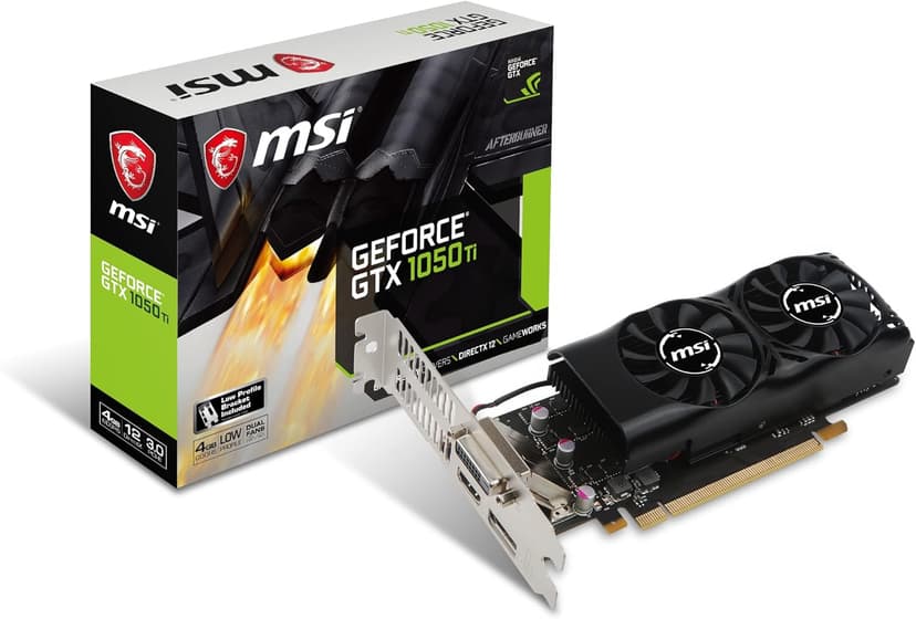 MSI Low Profile Compatible Graphics Cards GeForce GTX 1050 Ti 4GT LP