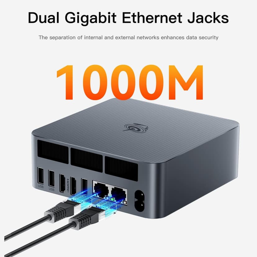 Beelink EQR5 Mini PC, AMD Ryzen 5 5650U(7nm, 6C/12T) up to 4.2GHz, Mini Computer 32GB DDR4 RAM 1TB PCIe3.0x4 SSD, Micro PC 4K@60Hz Dual HDMI Display/WiFi6/BT5.2/Office/Home/HTPC/W-11 Pro