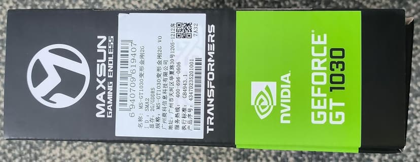 maxsun GEFORCE GT 1030 2GB GDDR5 Video Graphics Card GPU Mini ITX Design, New Architecture & Fast Performance Than 2GD4, HDMI, DVI-D, Single Fan Cooling System