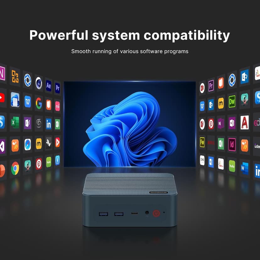 P2 Plus Mini PC, Intel i7 12700H Mini Desktop Computers, 32GB DDR5, 512GB NVMe, with Thunderbolt 4&Dual Gigabit Ethernet Ports, 4K Triple Display, Wi-Fi 6E, Bluetooth 5.2