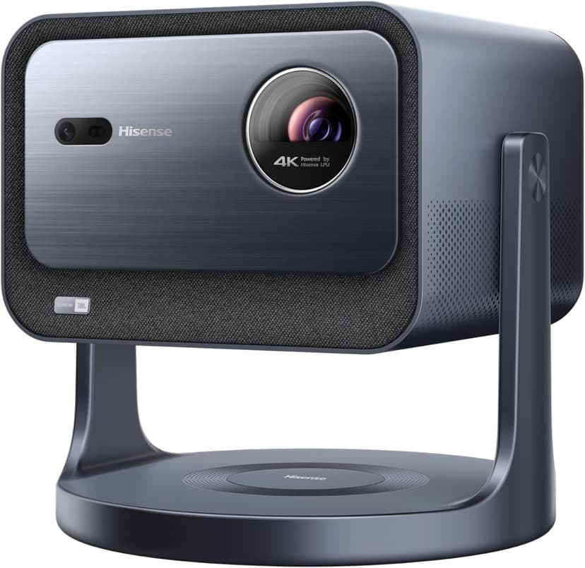 Hisense C2 4K UHD Triple Color RGB Laser Portable Mini Projector, 65”~300", 2000 ANSI Lumens, 110% BT.2020 Wide Color Gamut, Dolby Vision, Sound by JBL, Netflix, WIFI 6E