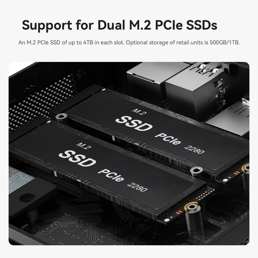 Beelink SER5 MAX Mini PC, AMD Ryzen 7 6800H(6nm, 8C/16T) up to 4.7GHz, Mini Computer 32GB LPDDR5 RAM 500GB NVME SSD, Micro PC 4K@60Hz Triple Display, Mini Gaming Computer WiFi6/BT5.2/HTPC/W-11 Pro
