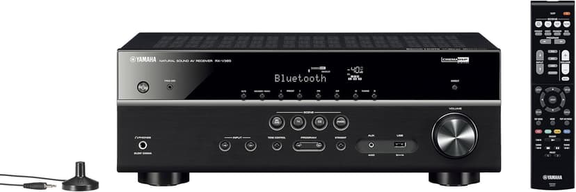 Yamaha Audio YHT-4950U 4K Ultra HD 5.1-Channel Home Theater System with 8" 50W RMS Powered Subwoofer Speakers, True Surround Sound, AV Receiver and Bluetooth Music Streaming Bundle with Accessories
