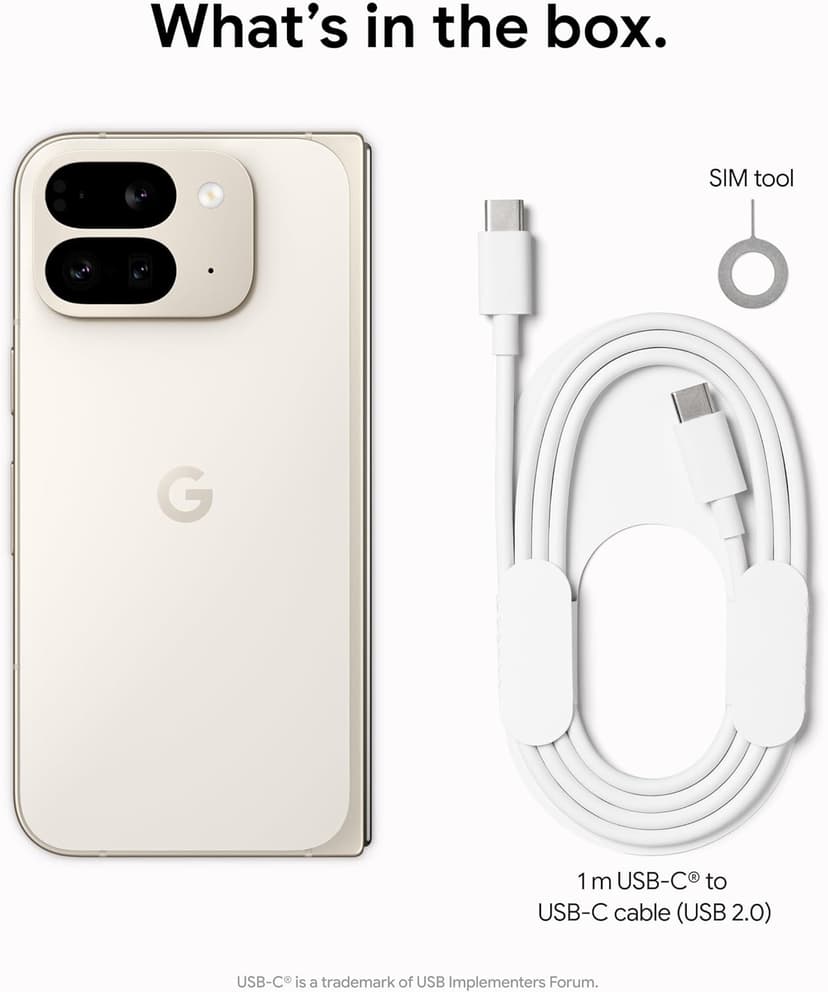 Google Pixel 9 Pro Fold - Unlocked Android Smartphone with Gemini - Advanced Triple Rear Camera System - Foldable Display - Hands-Free Video - Obsidian - 512 GB