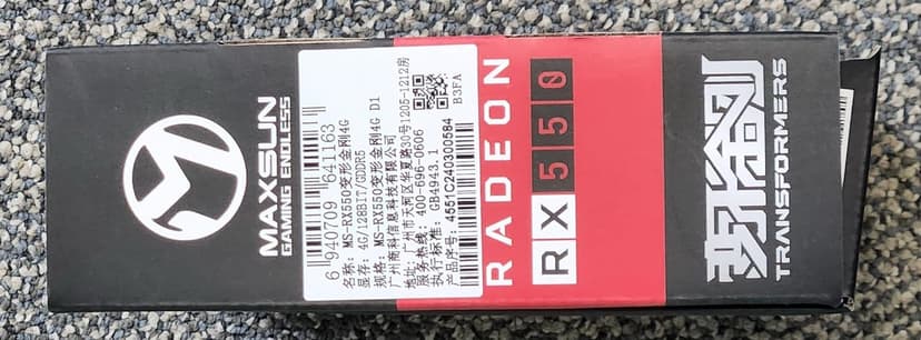maxsun AMD Radeon RX 550 4GB GDDR5 ITX Computer PC Gaming Video Graphics Card GPU 128-Bit DirectX 12 PCI Express X16 3.0 DVI-D Dual Link, HDMI, DisplayPort