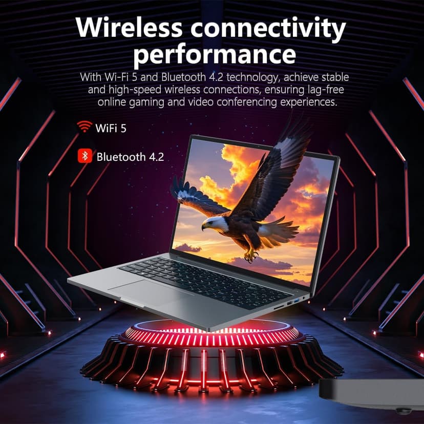 ZOLWAYTAC Gaming Laptop 16" Ultra-Slim - Intel Core i5-(Up to 3.5GHz), 12GB DDR4 + 512GB SSD, 1920x1200 IPS 16:10 Display, WiF& BT, HDMI/Type-C - Aluminum Laptop for Work & Play